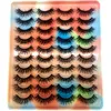 20 쌍 3D 거짓 속눈썹 솜털 가짜 가짜 밍크 눈 속눈썹 맞춤 상자와 벌크와 대량 짧은 자연 래시 팩 짧은 도매 자연