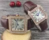 Hermoso reloj para mujeres y hombres, relojes de cuarzo, rojo, rosa, cuero, vestido de dama, relojes de pulsera de moda, bonito reloj de regalo para Mujer