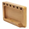 Ultimo portasigarette in legno di bambù naturale portatile preroll rotolo di scorrimento portasigarette supporto per foro base base per smerigliatrice per tabacco a base di erbe secche DHL