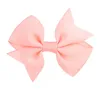 100PCS Solid Ribbon Bows 2.1INCH Small Hair Clip For Baby Girls Boutique Hairgrips Handmade Infant Barrettes Hair Accessories
