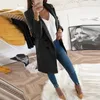 Neue Frauen Mantel Winter Slim Langarm Umlegekragen Herbst Blends Jacke Büro Dame Lange Wollmantel 3XL Plus Größe GV782 201218