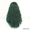 Ombre Color Parrucca anteriore in pizzo completamente sintetico Simulazione Parrucche LaceFront per capelli umani 14 ~ 26 pollici 19626-2610