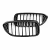 Eén paar glanzende zwarte mesh grillrooster voor 5 series G30 G38 Racing Grilles Grills