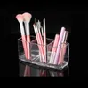 Scatola portaoggetti cosmetica in acrilico trasparente Porta pennelli per trucco Organizzatore Rossetto Matita per sopracciglia Espositore per bagno V3