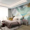 Papier peint Mural personnalisé nordique moderne abstrait 3D géométrique plume fresque salon TV fond décoration murale Papel De Parede