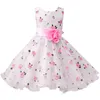 2022 Été demoiselle d'honneur fleur filles robe princesse enfants robes pour fille fête de mariage robe de soirée enfants vêtements 3 10 ans G4419333