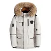 Piumino da uomo invernale Tasca grande Collo di pelliccia Addensare Parka Uomo -30 gradi Piumino impermeabile casual caldo Giacca a vento da uomo 201127