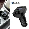 Chargeurs de téléphone FM x8 Transmetteur Aux Modulator Kit mains libres Bluetooth Audio de voiture Lecteur MP3 avec chargeur USB double à charge rapide 3.1A avec emballage