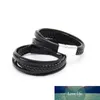 Vente chaude hommes classique multicouche Bracelet en cuir fermoir magnétique peau de vache tressé multi couche Wrap bracelets Pulsera Hombre