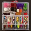 140pcs Freshwater Fishing Lures Kit Fishing Tackle Box with Tackle Included Frog Lures Fishing Spoons Saltwater Pencil Bait Grassh316A