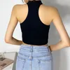 Sling Top Femme Tricoté Off-the-shoulder Crop Top Cross lace-up Sexy Tank Taille Unique Cross Design Party Gilet Femme Sans Bretelles Creux Gilet Hot Girl