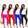 Mulheres Tracksuit Dois Peças Definir Designer Carta Impressão de Manga Longa Calças Roupas Senhoras Nova Moda Sportswear Rouple Roupas KLW5736