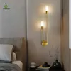 Moderne Wandleuchte Nordic Messing LED Innenwandleuchte für Schlafzimmer Nachttisch Lesekorridor Gang Home Innendekoration Beleuchtung