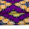 紫のアフリカの生地6ヤード/ロットアンカラポリエステル布のためのドレス縫製リアルワックスプリント生地でヤードデザイナー