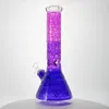 Su Cam Bong Glow Karanlıkta 7mm Kalın Başlık Cam Beher Bong Buz Tutaması Yağı Dab Kuleleri Downstem ile Su Boruları LXMD20108