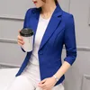 2020 Kvinnors Blazer Rosa Långärmad Blazers Solid One Button Coat Slim Office Lady Jacket Kvinna Toppar Passar Blazer Femme Jackor LJ200907