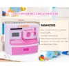 Elektronisk Piggy Bank ATM Mini Password Money Box Deposit Sedel Cash Coins Spara Box Calculator Alarm Clock Kids Gift LJ2012123345872