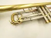 Högkvalitativ BB Tune Trumpet Brass Plated Lacquer Gold Professional Musical Instrument med Case Mouthpiece 6542947