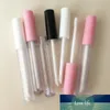 100 pièces 2.5 ml en plastique givré brillant à lèvres Tube vide baume à lèvres conteneur avec couvercle blanc/rose, rond Lipgloss bouteilles rechargeables