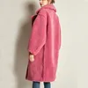 PUDI new women fashion real sheep fur over coat girl leisure solid teddy color jacket over size parkas ct817 201016
