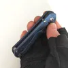 Beperkte aangepaste versie Chris Reeve zakmes Inkosi geanodiseerd blauw titanium handvat Damascus-messen Perfect Pocket EDC Outdoor-uitrusting Tactisch kampeergereedschap