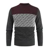 Sweater Men Hoodies Casual Pullover Gömlek Sonbahar Kış İnce Fit Uzun Kollu Erkek Kulu Knited Pamuk Çekme Homme V-Neck