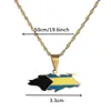 Stainless Steel Bahamas Nassau Island Map Flag Jewelry For Women Necklaces