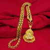 Chinese Mens 18K Gold Plated Necklace Pendant 24" Chain Jewelry Gift