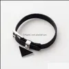 Id Identification Bracelets Jewelry Designer Bracelet Unisex Leather Fashion For Man Women Adjustable Size Top Quality Drop Delive273S