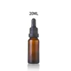 5ml  -  100mlのアンバーガラスの液体試薬のピペットボトル茶10ml 20ml 30mlの50mlの目の滴り油