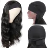 Perruque de cheveux naturels indiens Remy, bandeau réglable, Body Wave, densité 150%, sans dentelle, pour femmes