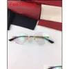 Mode zonnebrillen frames luxe ontworpen unisex CT0038SA randloze glazen 54-18-145 ronde lens pure titanium rand voor recept glas qylmpt queen66