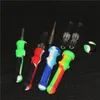 DHL Silicone NC med Titan Nail Quartz Tips Straw Oil Rigs Rökpipor Glasrör Dab Rig