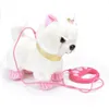 Cão Eletrônico Robô Robô Teddy Interactive Dog Brinquedos Eletrônicos Animal De Pet Pet Toy Walk Bark Leash Teddy Brinquedos para Crianças 201212