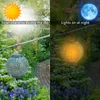 Korting LED Zonne -lichtregeling Automatische inductie Tuin Decoratielamp buiten Waterdicht Tuin Retro ijzer Warm wit licht