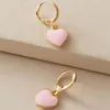 Grensoverschrijdende multicolor olie drop liefde oorbellen vrouwelijke temperament eenvoudige hyuna sieraden