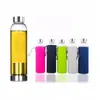 Glass Water Bottle With Protective Bag 550ml Outdoor Bike Bottles High Quality Drinkware