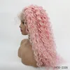 Ailin Pink Afro Kinky Curly Curly Lace Pront Remy Wig Simulation Human Hair Lacefront Wigs 18082323173312577