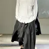 European and American skirt Yamamoto Yoshiji wide leg catwalk trendy men's loose casual pants cropped 201128