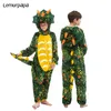 Barn kigurumis hemkläder onesies barn tecknad söt dinosaurie sömnkläder pyjamas kostym tjej pojke party barn cosplay jumpsuit 201225389319