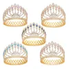 Luxuriöse funkelnde Kristall-Barock-Königin-König-Hochzeits-Tiara, Krone, Festzug, Abschlussball, Diadem, Kopfschmuck, Braut-Haarschmuck, Zubehör Y2999