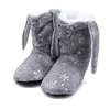 Orecchie di coniglio al coperto Fluffy Antiscivolo Pantofole morbide Peluche Inverno caldo donna pantofola Piano Casa Capodanno Y201026