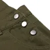 여성 면화 반바지 2019 패션 데님 바지 포켓 버튼 여름 검은 흰색 녹색 일시 중단 바지 T200701