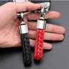 Nowa Moda Lambskin Woven Brelok Mężczyźni i Kobiety Samochód Brelok Wisiorek Keychain Para Prezent Dla Audi VW BMW Różne klucze do samochodu