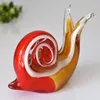 Objetos decorativos Figuras esmalte colorido Crafts Snail Craft Room Desktop Glass Ornamentos de vidro nórdico Decoração de festa de casamento em casa presentes para