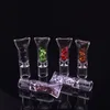 Raucherzubehör Flache Mundglasfilterspitze Bunte klare Glasstrohölbrennerrohre Tube Hookahs Bong Dab Rig