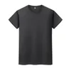 Yeni Yuvarlak Boyun Katı Renk T-Shirt Yaz Pamuk Dip Gömlek Kısa Kollu Erkek Ve Bayan Yarım Kollu 2G65i