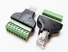 Ethernet 8P8C RJ45 Male plug to AV Terminal Connector Adapter For CCTV Radio/2PCS