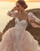 Robe de mariée princesse sans bretelles, épaules dénudées, manches amovibles, avec des appliques à volants, sur mesure