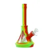 Hookahs 10" big beaker shape silicone water pipes dab rig bongs smoke accessories bubbler tabacco